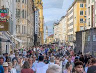 Busy Day On Theatinerstraße In Munich’s Historic Center