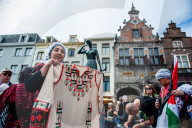 Silent March For The Children Of Gaza, In Nijmegen, Netherlands.
