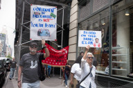 Protesters Rally At Tesla Dealership And March To Billionaires’ Offices In Manhattan