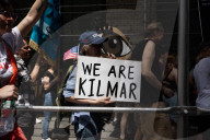 Protesters Rally At Tesla Dealership And March To Billionaires’ Offices In Manhattan