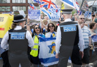Stop The Hate pro-Israel rally countering the anti-Jewish, pro-Palestine protest at Swiss Cottage, London, Great Britain 
15th February 2025