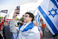 Stop The Hate pro-Israel rally countering the anti-Jewish, pro-Palestine protest at Swiss Cottage, London, Great Britain 
15th February 2025
