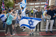 Stop The Hate pro-Israel rally countering the anti-Jewish, pro-Palestine protest at Swiss Cottage, London, Great Britain 
15th February 2025