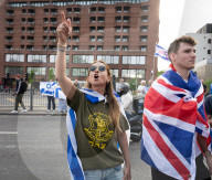 Stop The Hate pro-Israel rally countering the anti-Jewish, pro-Palestine protest at Swiss Cottage, London, Great Britain 
15th February 2025