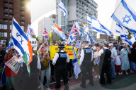 Stop The Hate pro-Israel rally countering the anti-Jewish, pro-Palestine protest at Swiss Cottage, London, Great Britain 
15th February 2025