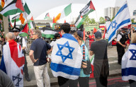 Stop The Hate pro-Israel rally countering the anti-Jewish, pro-Palestine protest at Swiss Cottage, London, Great Britain 
15th February 2025