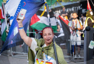 Stop The Hate pro-Israel rally countering the anti-Jewish, pro-Palestine protest at Swiss Cottage, London, Great Britain 
15th February 2025