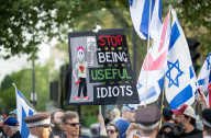 Stop The Hate pro-Israel rally countering the anti-Jewish, pro-Palestine protest at Swiss Cottage, London, Great Britain 
15th February 2025