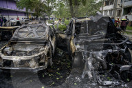 Aftermath Of A Russian Overnight Drone Strike On A Residential District In Kyiv