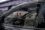 Aftermath Of A Russian Overnight Drone Strike On A Residential District In Kyiv