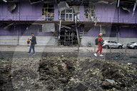 Aftermath Of A Russian Overnight Drone Strike On A Residential District In Kyiv