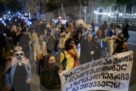 157th Day Of Protest In Tbilisi.