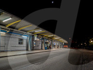 Bus Station Fuerstenried West In Munich At Night