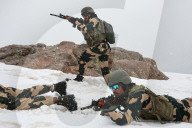 BSF Soldiers Patrolling On LOC 