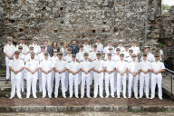 Letizia besucht Leonor bei der Ankunft des Ausbildungsschiffes "Juan Sebastián de Elcano" in Panama