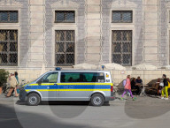 German Police Cars At Munich Residenz