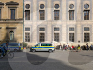 German Police Cars At Munich Residenz