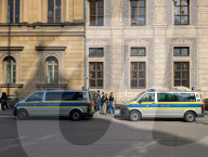 German Police Cars At Munich Residenz
