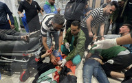 Gaza casualties injured in Israeli attacks