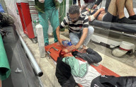 Gaza casualties injured in Israeli attacks