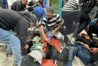 Gaza casualties injured in Israeli attacks