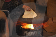Gaza women bake bread in refugee camp
