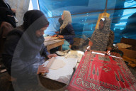 Gaza women bake bread in refugee camp