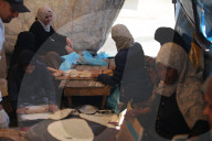 Gaza women bake bread in refugee camp