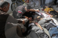 Gaza wounded and dead in hospital