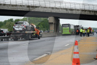 Numerous Injuries In A Bus And Vehicle Crash On The New Jersey Turnpike Northbound Truck Lanes