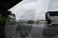 Numerous Injuries In A Bus And Vehicle Crash On The New Jersey Turnpike Northbound Truck Lanes