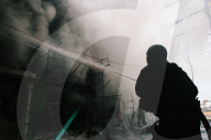 Fire At The Market As A Result Of A Russian Attack On Kharkiv.