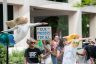 America Celebrates & Welcomes Immigrants Rally's Outside Of Norfolk, VA Federal Building