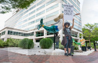 America Celebrates & Welcomes Immigrants Rally's Outside Of Norfolk, VA Federal Building