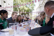 Prime Minister Keir Starmer hosts a VE Day street party