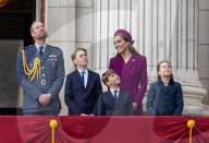 Die britische Königsfamilie bei den Feierlichkeiten zum 80. Jahrestag des VE-Days