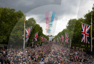 VE Day Procession in London, UK.