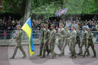 VE Day Procession in London, UK.