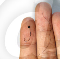 Brain activity monitoring with a hair-like strand 