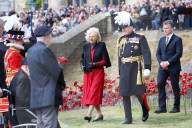Queen Camilla views a new display of ceramic poppies
