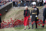 Queen Camilla views a new display of ceramic poppies