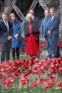 Queen Camilla views a new display of ceramic poppies