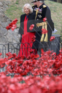 Queen Camilla views a new display of ceramic poppies