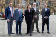 Reform MPs and Sarah Pochin in London, UK.