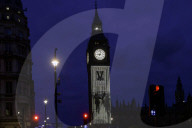 Landmarks Illuminated for VE Day 80 Celebrations in London, UK.