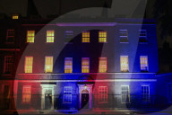 Landmarks Illuminated for VE Day 80 Celebrations in London, UK.