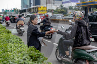 Animal Rights Protest Outside Bank Mandiri Headquarter