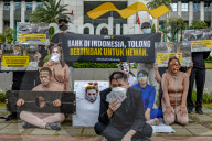 Animal Rights Protest Outside Bank Mandiri Headquarter