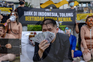 Animal Rights Protest Outside Bank Mandiri Headquarter