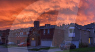 Fiery Sunset In Toronto, Canada